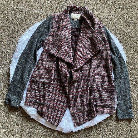 Lucky Brand Wool Blend Open Front Sweater Cardigan Womens Size Medium - Picture 1 of 7